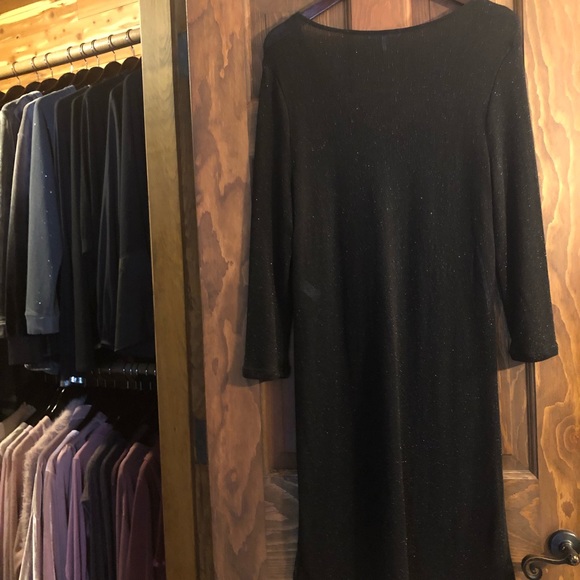 🥳B-DAY SALE❤️NWOT THREE DOTS Sparkle Semi Sheer Tunic - Picture 4 of 10